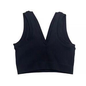 Aerie offline black ribbed neutral athletic or casual sports bra
